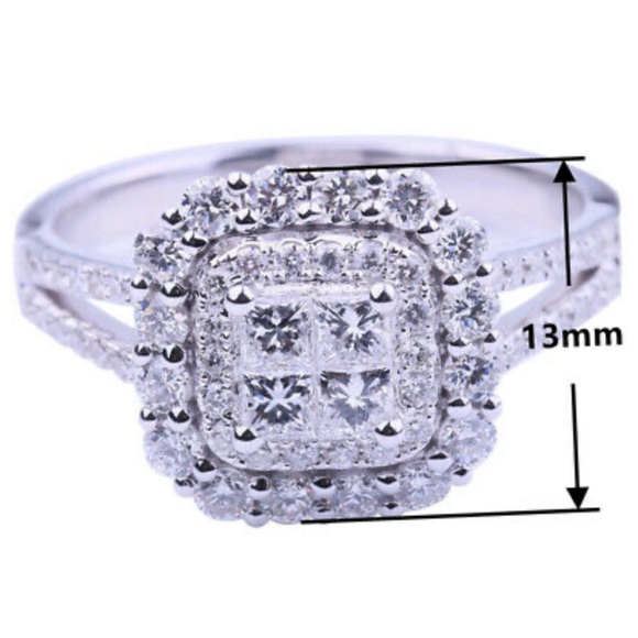 New Gorgeous 925 Silver White Sapphire Ring Sz 6-10 - Picture 12 of 16